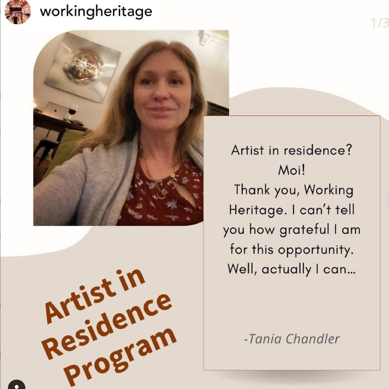 Working Heritage Artist residency